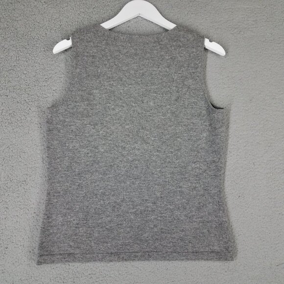 Lafayette 148 Wool Cashmere Tank Top Women's Large Shell Office Superfine Merino - Picture 2 of 9